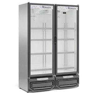 Expositor Vertical 2 Portas De Vidro Gcvr950 Gelopar Refrigerador 957 Litros Inox 220v