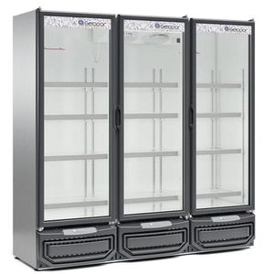 Expositor Vertical 3 Portas De Vidro Gcvr1450 Gelopar Refrigerador 1468 Litros Inox 220v