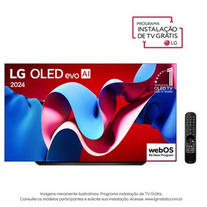 Smart TV LG 83" 4K evo AI C4 OLED83C4PSA 2024