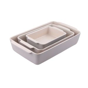Travessa Retangular Cerâmica 500ml 5x13x20cm Aveiro Cinza