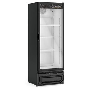 Expositor Vertical Porta De Vidro Gptu40el Gelopar Refrigerador 410 Litros Preto 220v