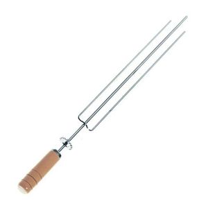Kit 10 Espetos Tridente Inox Giratório Lobo Churrasqueiras Tamanho 40