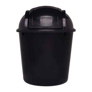 Lixeira Com Tampa Basculante. 5,5l Eco Nature Preto Jaguar