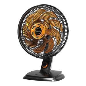 Ventilador Mallory Mesa E Parede Egeo 40cm Preto Dourado 220V