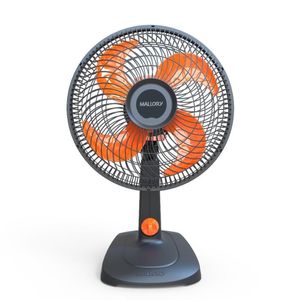 Ventilador Mallory De Mesa Elegance 30cm Preto Laranja 220V