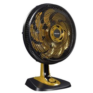 Ventilador Mallory De Mesa Neo Air TS 40cm Preto Dourado 127V