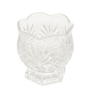 Porta Talher Vidro Cristal Para Chá Café Bandeja 7,8x8,4cm