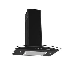 Coifa de Parede Clean Vidro Curvo Black 60cm Nardelli - Preto
