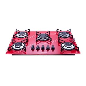 Cooktop Lines 5 Bocas Safanelli - Vermelho