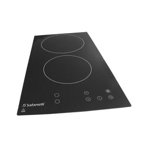 Cooktop Elétrico Touch Vitrocerâmico 2 Bocas Safanelli - Preto