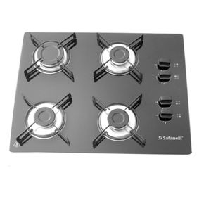 Fogão Cooktop 4 Bocas Semplice Safanelli - Preto