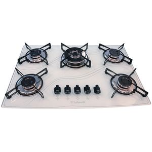 Fogão Cooktop 5 Bocas Tripla Chama Safanelli - Branco
