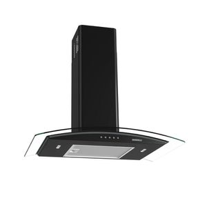 Coifa de Parede Clean Vidro Curvo Black 75cm Nardelli - Preto