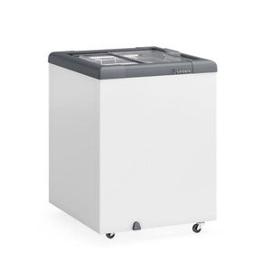 Freezer Plano Vidro Reto Deslizante Ghd130 Gelopar Expositor 130 Litros Cinza Gelopar 110v