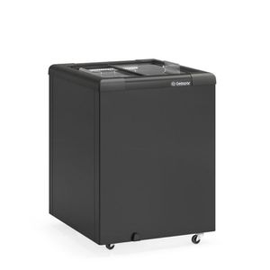 Freezer Plano Vidro Reto Deslizante Ghd130lb Gelopar Expositor 130 Litros All Black Gelopar 220v