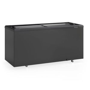 Freezer Plano Vidro Reto Deslizante Ghd500lb Gelopar Expositor 500 Litros All Black Gelopar 220v