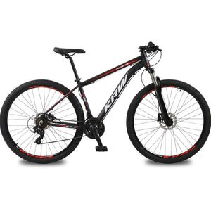 Bicicleta Aro 29 Krw Alumínio 24 Vel Freio A Disco X52 Cor:preto/vermelho;tamanho Quadro:21 Preto/vermelho