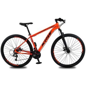 Bicicleta Aro 29 Krw Alumínio 24 Vel Freio A Disco X52 Cor:laranja/preto;tamanho Quadro:19 Laranja/preto