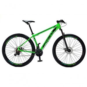Bicicleta Aro 29 Krw Alumínio 21 Vel Freio A Disco Suspensão Dianteira S3 Verde-Preto 15.5 Verde-Preto
