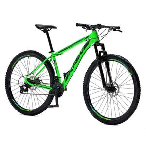 Bicicleta Aro 29 Krw Alumínio 21 Vel Freio A Disco Suspensão Dianteira S3 Verde-Preto 15.5 Verde-Preto