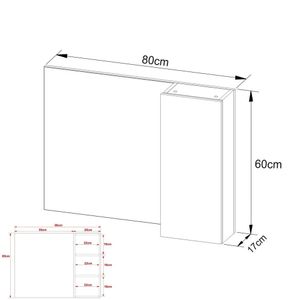 Espelheira para Banheiro 1 Porta 80cm Multimóveis CR10082 Branca