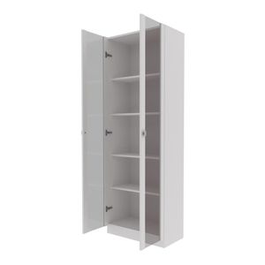 Armário Estante com 2 Portas de Vidro Multimóveis CR25069 Branco