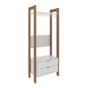Armário Closet com 2 Gavetas Multimóveis CR35001 Branco/Amêndoa