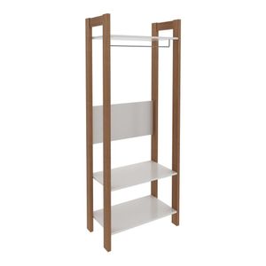 Armário Closet com Prateleira Multimóveis CR35007 Branco/Amêndoa