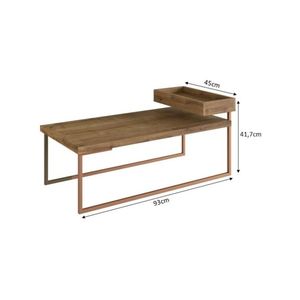 Mesa de Centro 93cm com bandeja Multimóveis CR45188 WoodMel