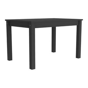 Mesa de Jantar Madeira Maciça/MDP 120cm Lívia Multimóveis CR5093 Preta