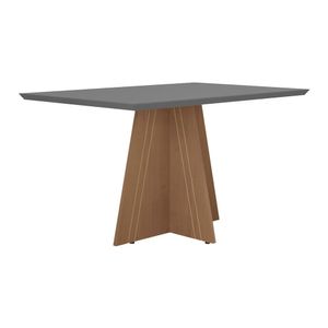 Mesa de Jantar 136 cm Marselha Multimóveis EX2005 Madeirada/Grafite