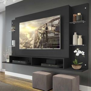 Painel para TV até 60" Multimóveis Nairóbi FG2739 Preto