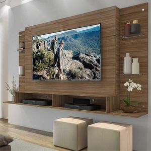 Painel com Suporte para TV até 60" Multimóveis Nairóbi FG3071 Madeirado