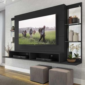 Painel com Espelho para TV até 60" Multimóveis Nairóbi FG3150 Preto