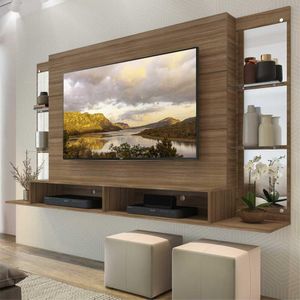 Painel com Espelho para TV até 60" Multimóveis Nairóbi FG3150 Madeirado