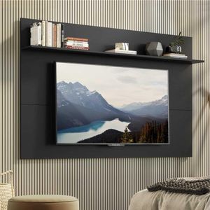 Painel com Prateleira para TV até 65" Multimóveis Amsterdã Plus FG3363 Preto