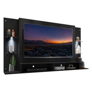 Painel com 2 Leds para TV até 60" Multimóveis Vegas FG3394 Preto