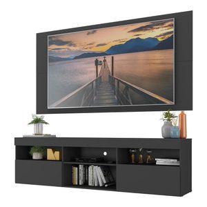 Rack com Painel P/TV até 65" Flórida Multimóveis  Preto