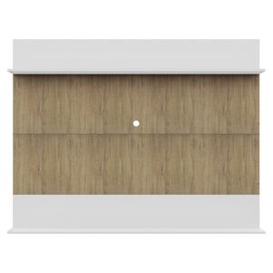 Painel com Suporte TV 65" e Prateleiras Amsterdã Classic Multimóveis Rustic/Branco