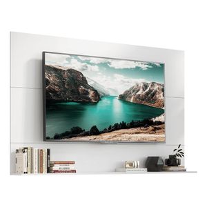 Painel com Suporte TV 65" e Prateleira Amsterdã Up Multimóveis Branco