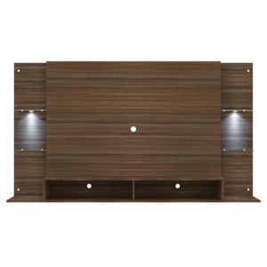 Painel com Suporte TV 60" e 2 Leds Prateleiras de Vidro Vegas Multimóveis Madeirado