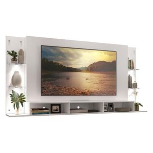 Painel com Suporte TV 65" e 4 Leds Vegas Premium Multimóveis Branco