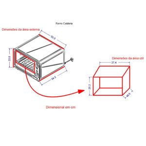 Forno Elétrico 45 Litros Grill Calábria Nardelli - Branco com Cinza