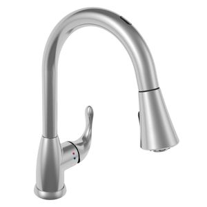 Torneira AREMC02 com Sensor Misturador De Cozinha 2 Jatos Com Bica Móvel e Retrátil Escovado - Inox