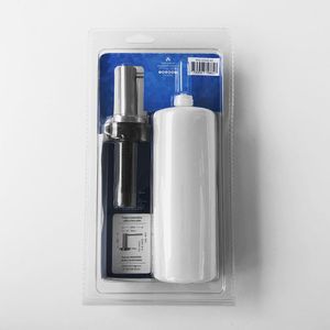 Dosador Detergente Sabão Líquido Inox Escovado Bancada DS02AE - Branco/Branco