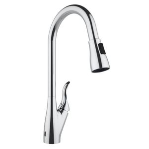 Torneira AREMC06 Misturador De Cozinha Com Sensor 2 Jatos Com Bica Móvel e Retrátil Cromado - Inox