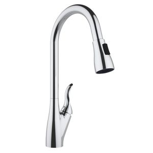 Torneira AREMC06 Misturador De Cozinha 2 Jatos Com Bica Móvel e Retrátil Cromado - Inox