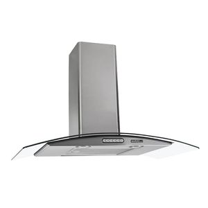 Coifa de Parede 80cm Vidro Curvo Duto Slim Nardelli - Inox