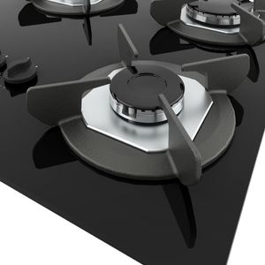 Cooktop Fogatti Safe Ferro Fundido 5 Bocas à Gás - Preto
