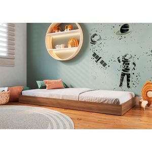Cama Auxiliar Yuma Solteiro Art In Móveis - Nogal